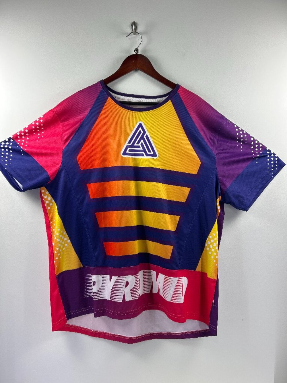 Black Pyramid All-Over Print Jersey Tee Sunset Colorblock Men's 3XL